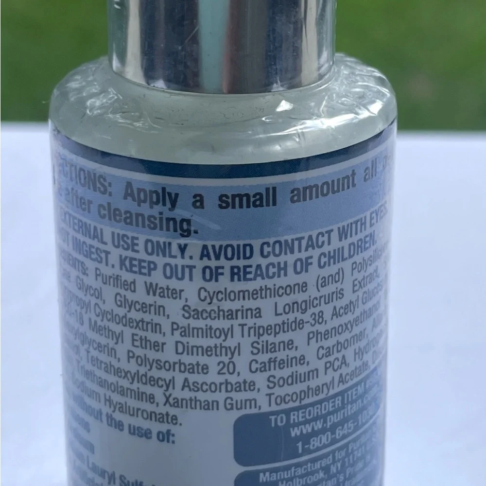 Puritan's Pride Hyaluronic Acid Facial Serum 1 oz Sealed 01/2026 Paraben Free - Picture 2 of 4